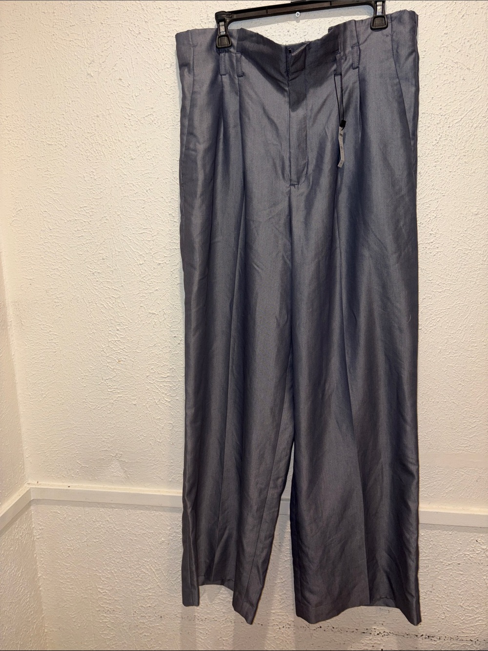 Express Women Wide Leg Dress Pants in Slate Blue